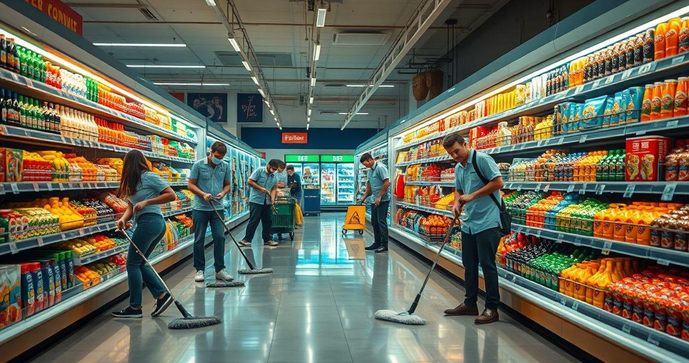 Como Garantir uma Limpeza Eficiente de Supermercado para a Segurança dos Clientes